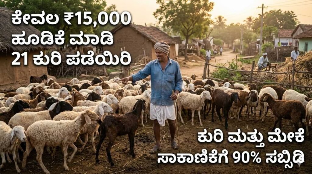 Kuri sakane subsidy Karnataka 2026 ಕುರಿ ಮತ್ತು ಮೇಕೆ ಸಾಕಾಣಿಕೆಗೆ 90% ಸಬ್ಸಿಡಿ