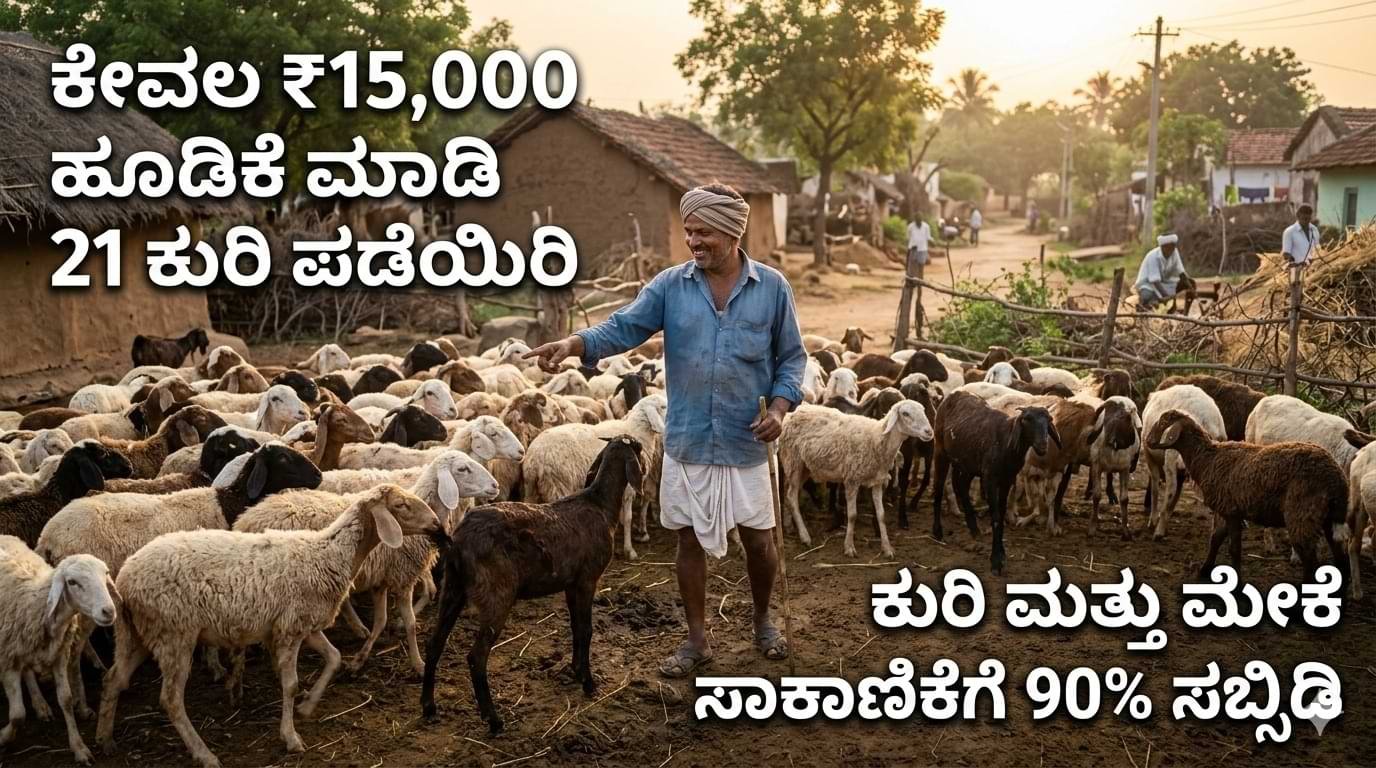 Kuri sakane subsidy Karnataka 2026 ಕುರಿ ಮತ್ತು ಮೇಕೆ ಸಾಕಾಣಿಕೆಗೆ 90% ಸಬ್ಸಿಡಿ